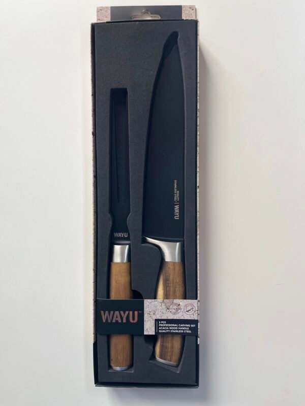 Cuchillo y Tenedor Cuchillo y Tenedor Wayu + caja