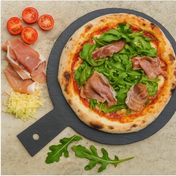 Plato de Pizza Piedra Pizarra 42x32cm Wayu