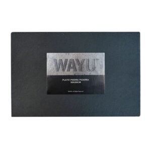 Plato Rectangular Piedra Pizarra 30 Cm Wayu
