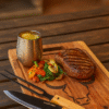 Set Parrillero Wayu Tabla Cuchillo Pincho