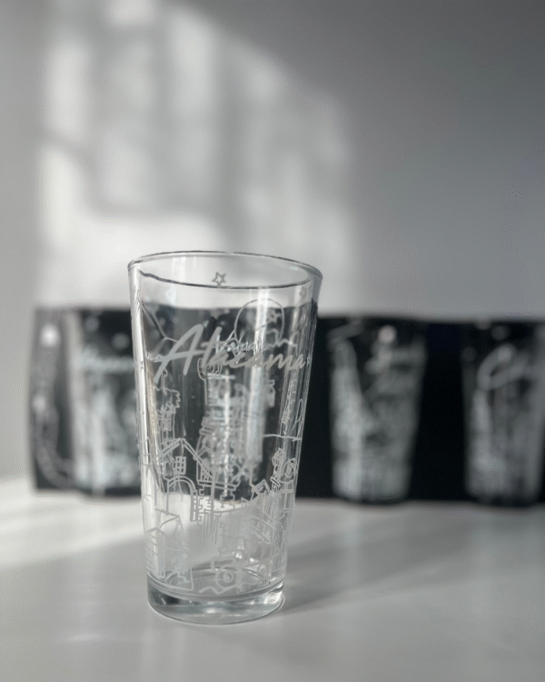 promocion Set 4 Vasos Premium Ciudades de Chile + Michelero